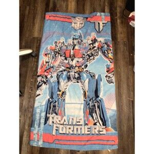 Vintage Transformers Bath Beach Towel Large 29”x53” Optimus Prime Movie